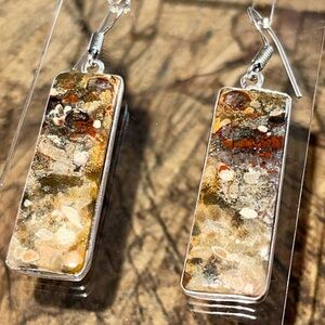 Red Jasper Earrings 2”